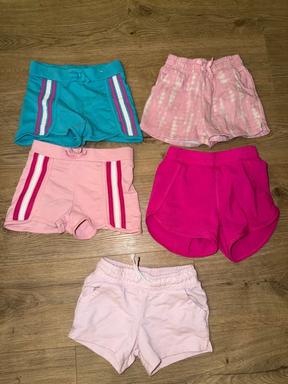 Girls' Shorts Pack - Teal, Hot Pink, Light Pink